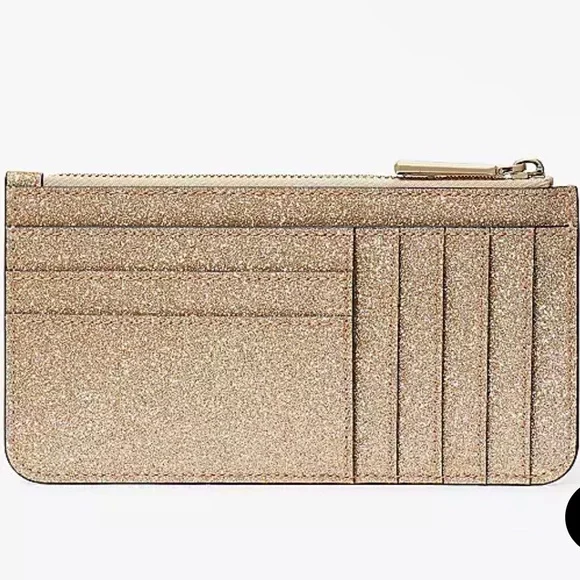 NIB Kate spade Large Slim Glitter Wallet - Picture 4 of 7